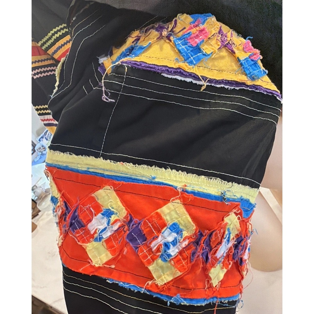 Vintage Seminole Miccosukee Patchwork Native Skirt Sz Med Estimated 1950s - Picture 2 of 9